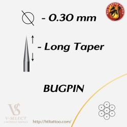 Round Liner Long Taper-Bugpin - EZ® V-System Cartridge Needles