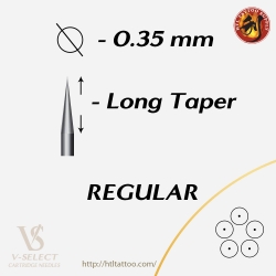 Round Shader Long Taper - EZ® V-System Cartridge Needles