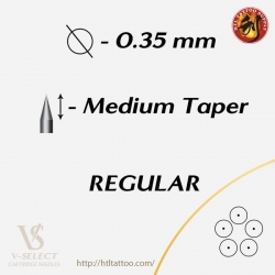 Round Shader Medium Taper - EZ® V-System Cartridge Needles